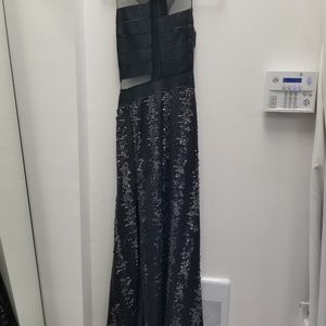 TOVHOLY | Black Cut-out Gown With Sequins